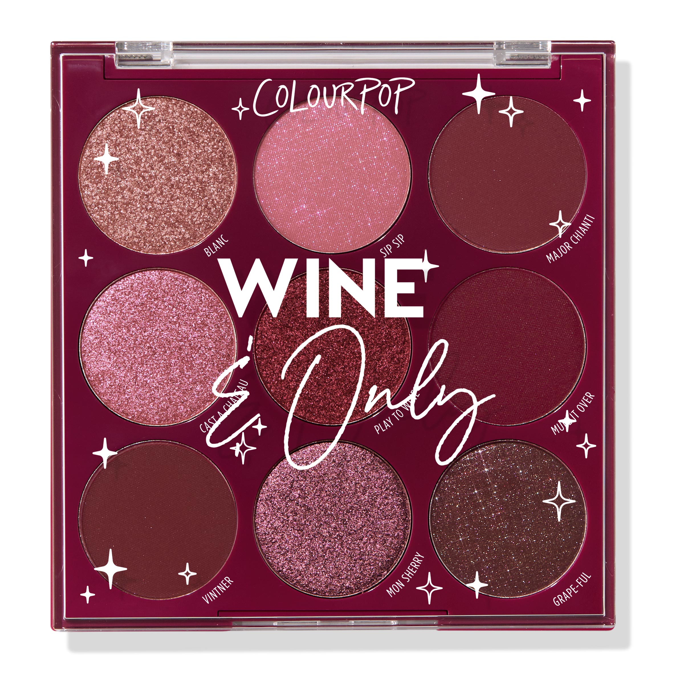 Wine-Inspired Eyeshadow Palette - Matte & Metallic Shades | Rich Pigment