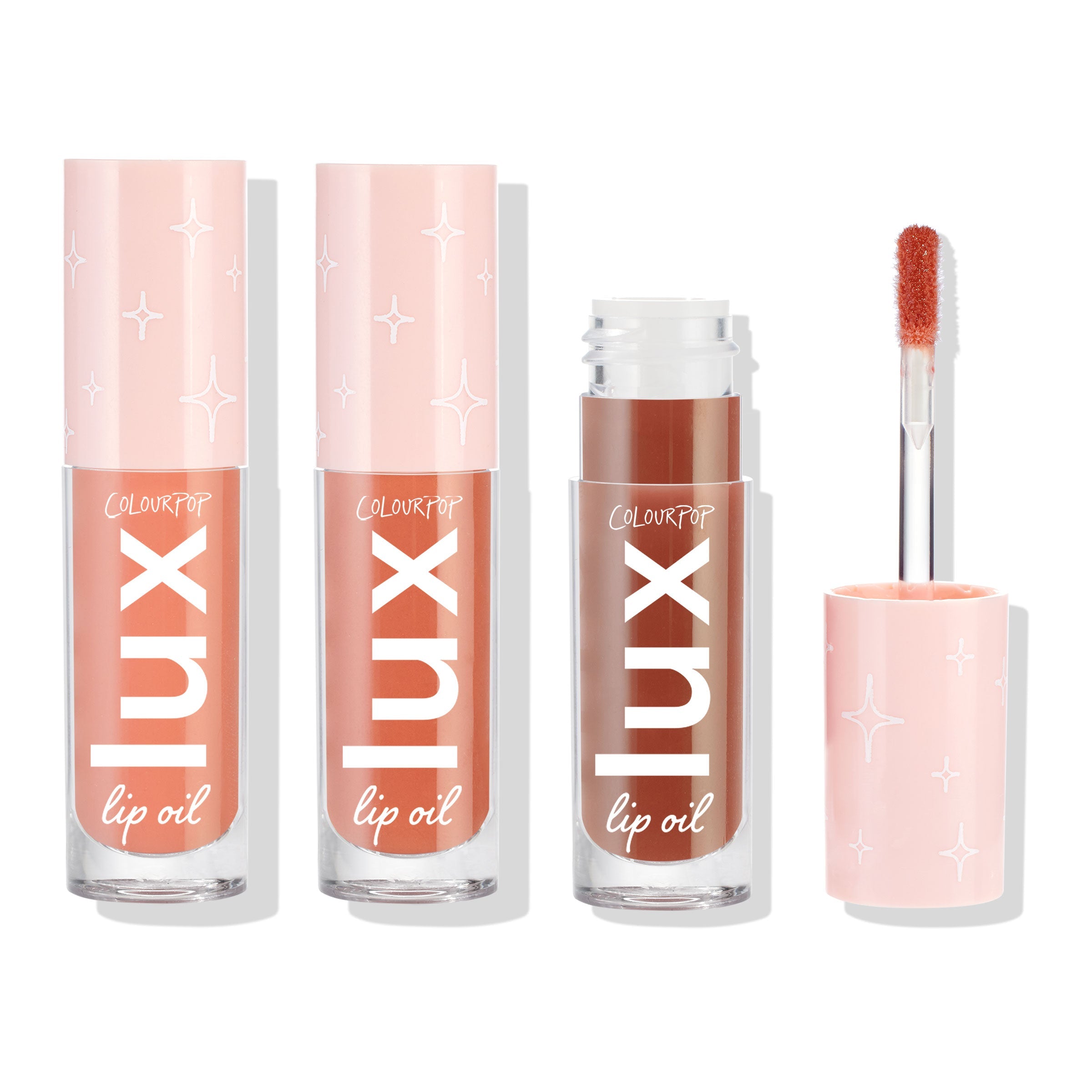 Nude Lux Lip Oil Trio - Sheer, Nourishing & Non-Sticky | Kissably Soft