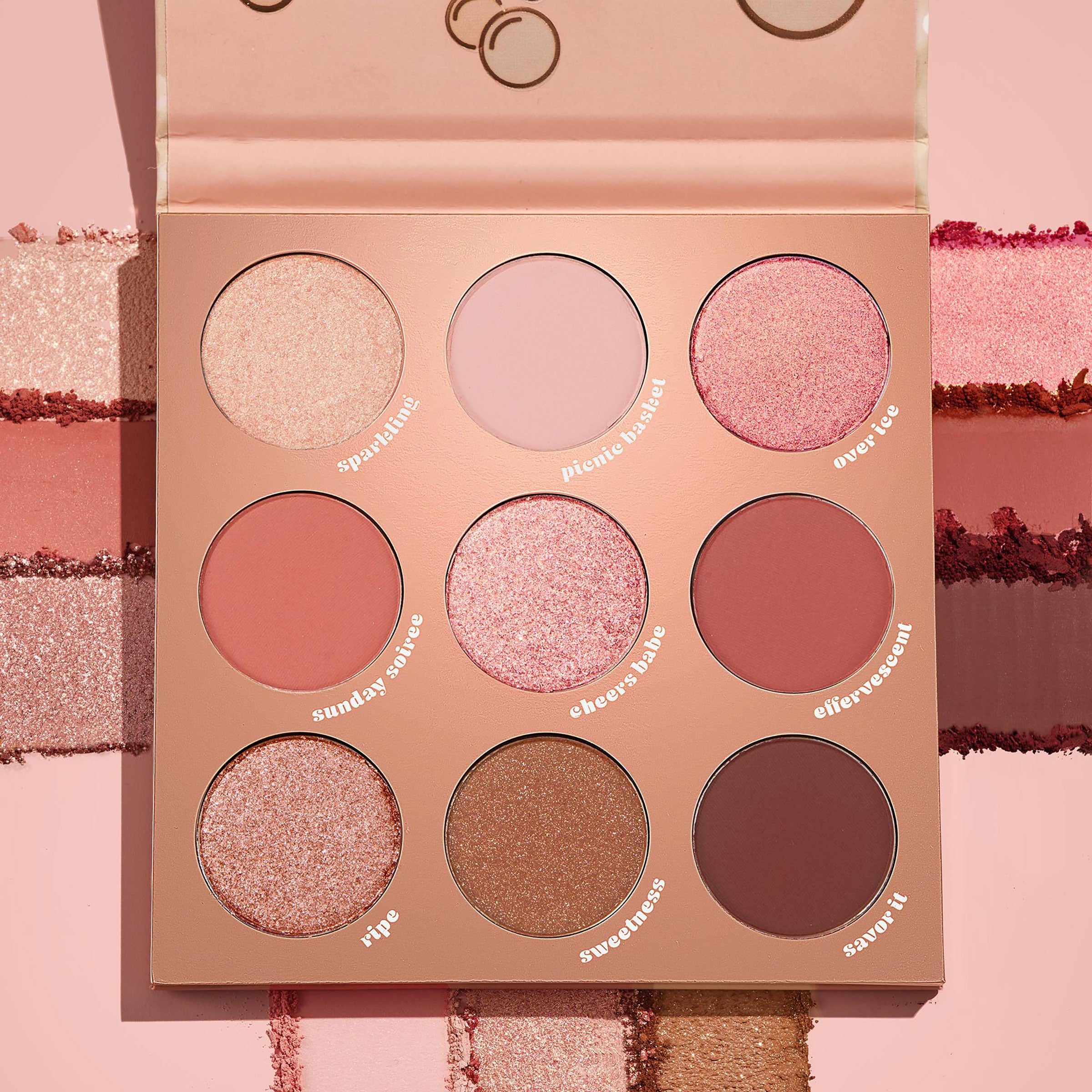 Rosé Eyeshadow Palette with Shimmer & Matte Finishes | By The Rosé