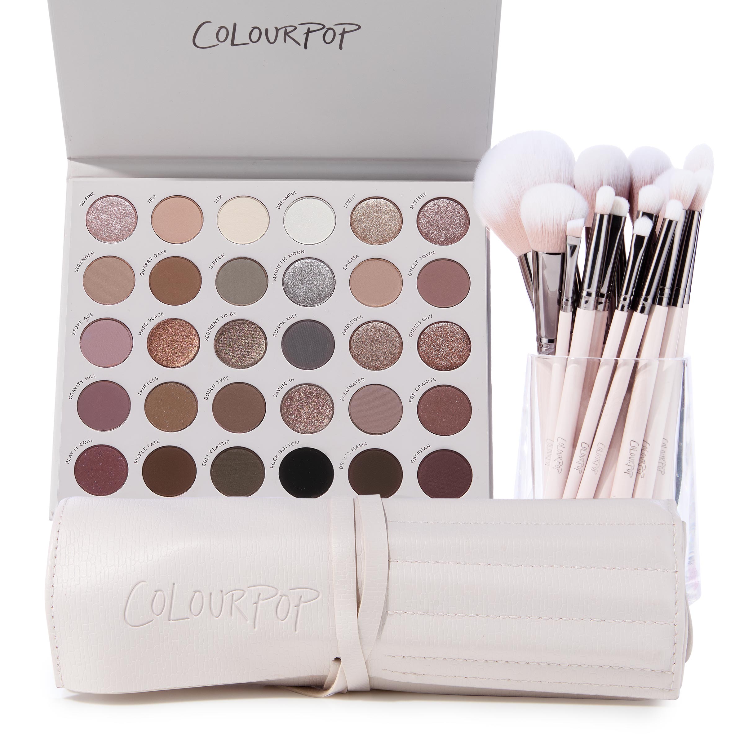 Cool-Toned Eyeshadow Palette & Brush Set with 30 Shades | Stone Cold Fox