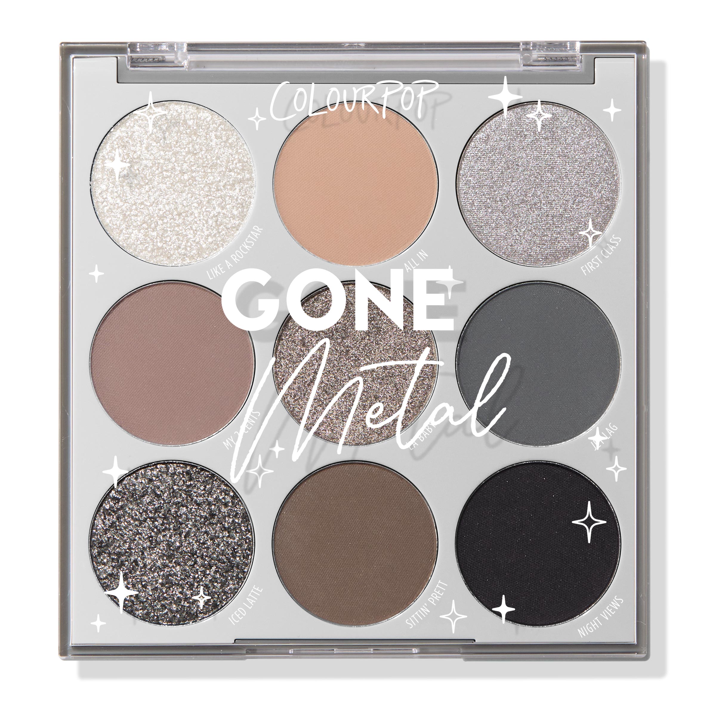 Cool-Toned Metal Eyeshadow Palette with Matte & Metallic Finishes | Gone Metal