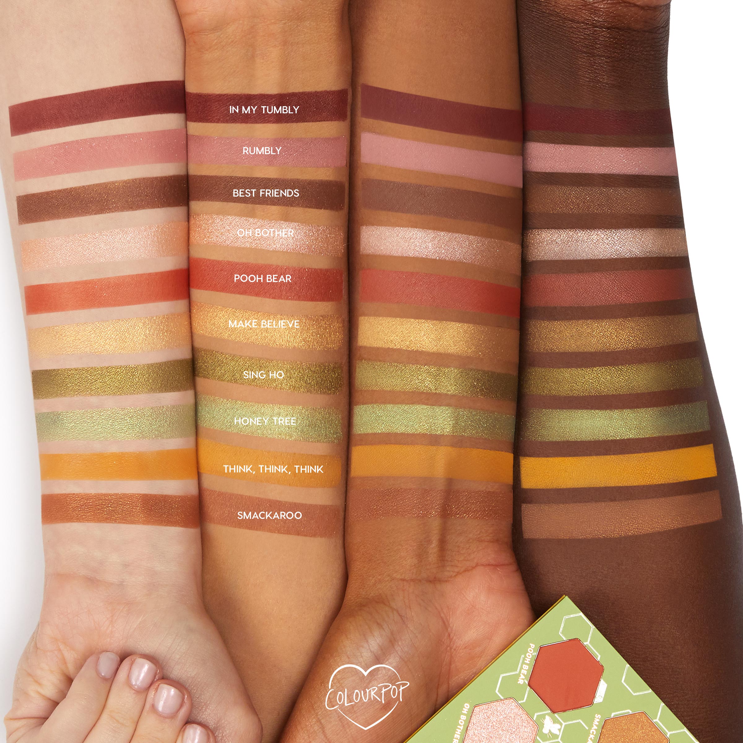 Honey-Inspired Eyeshadow Palette with Matte & Metallic Finishes | Sweet As Can Bee