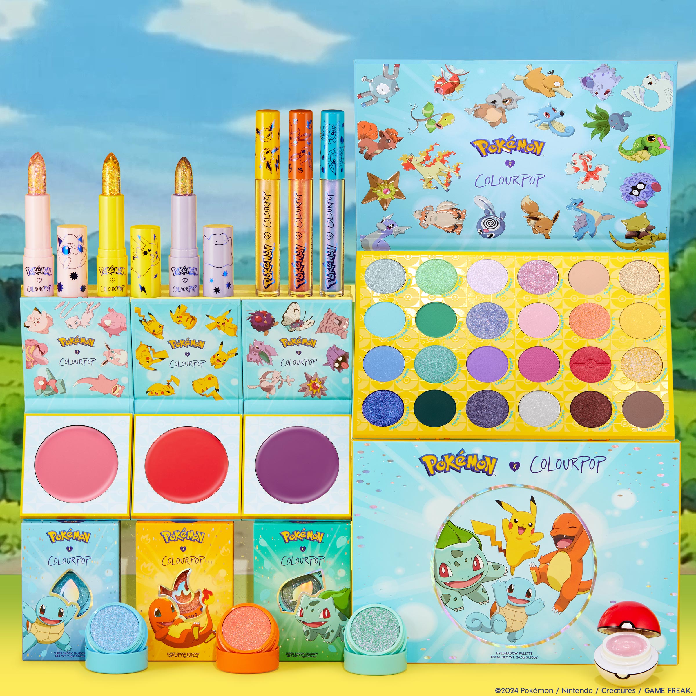 Pokémon x ColourPop Makeup Collection | Eyeshadow Palette & Lip Trio