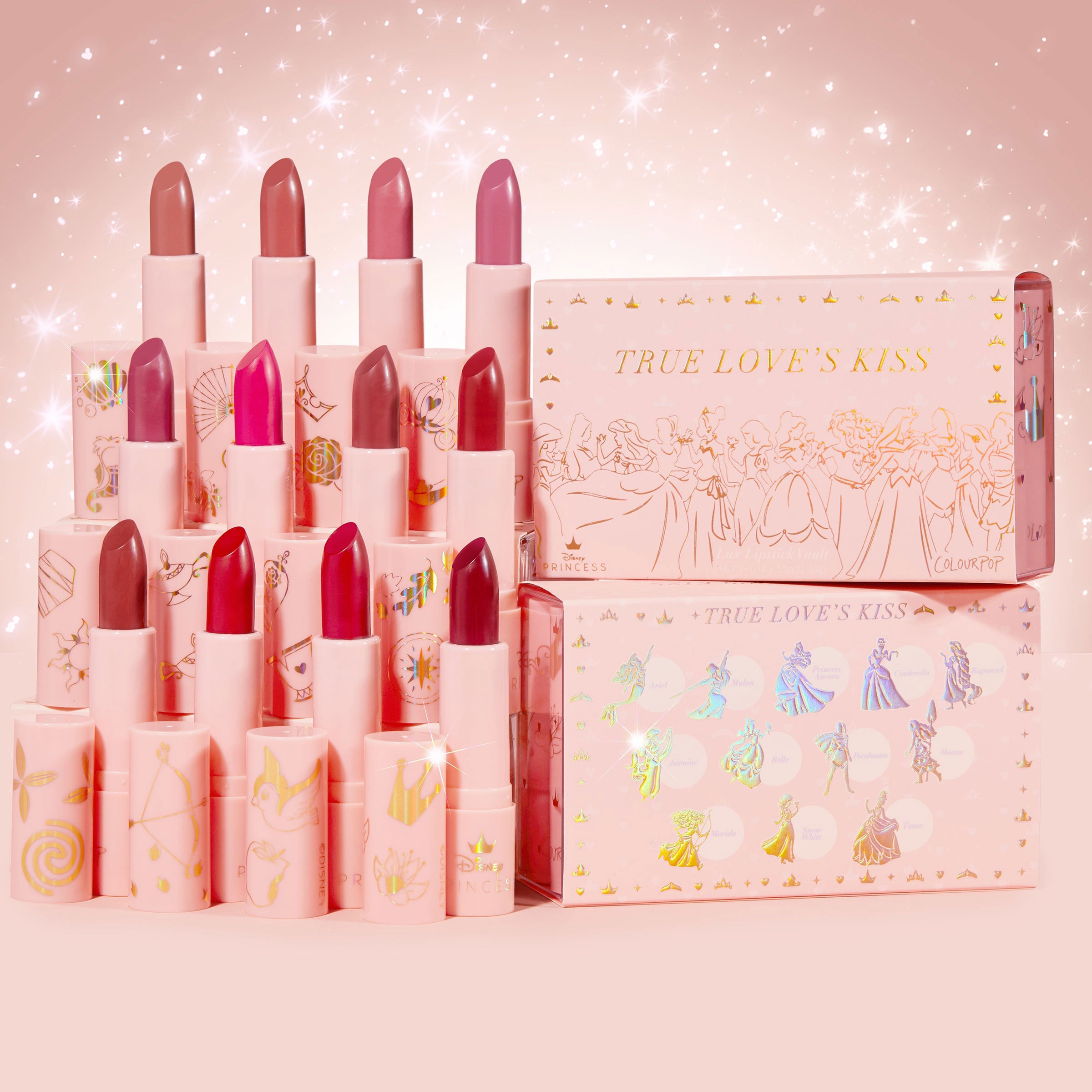 Disney Princess Lux Lipstick Set - 12 Limited-Edition Shades | True Love's Kiss