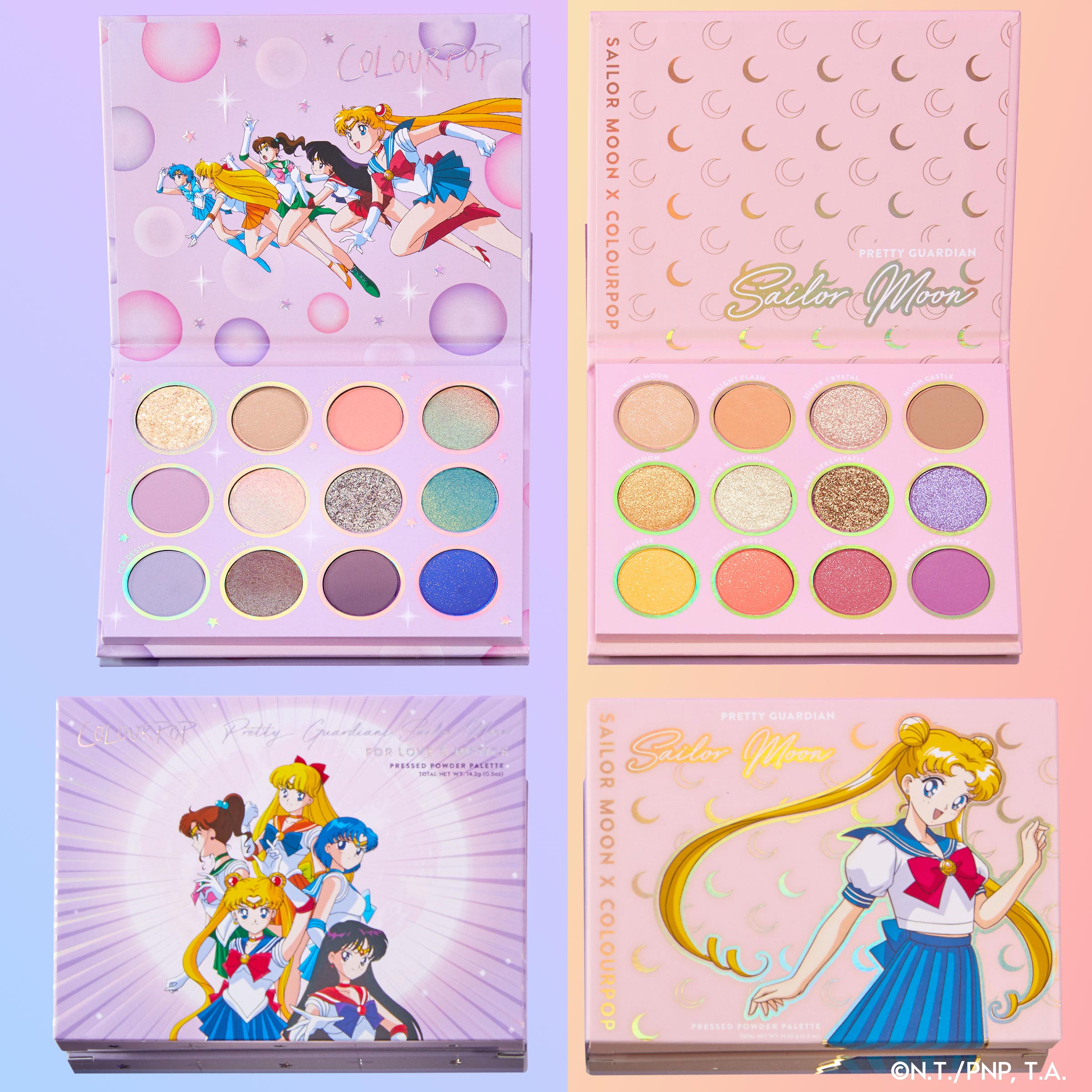 Sailor Moon Eyeshadow Palette Set – Cool & Warm Toned Kawaii Shades