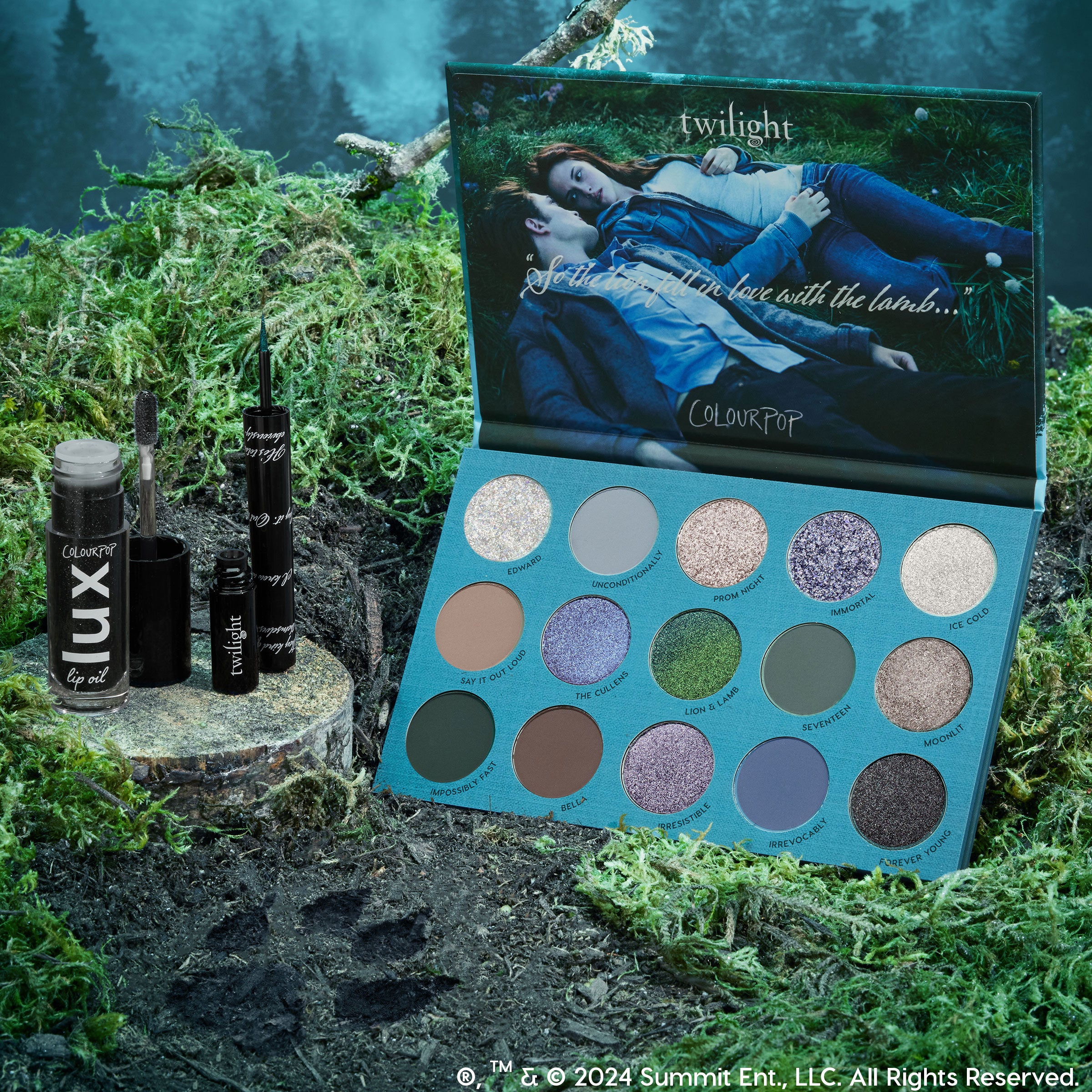 Twilight & Jacob Makeup Set - Eyeshadow Palette, Liner & Lip Oil | Limited Edition