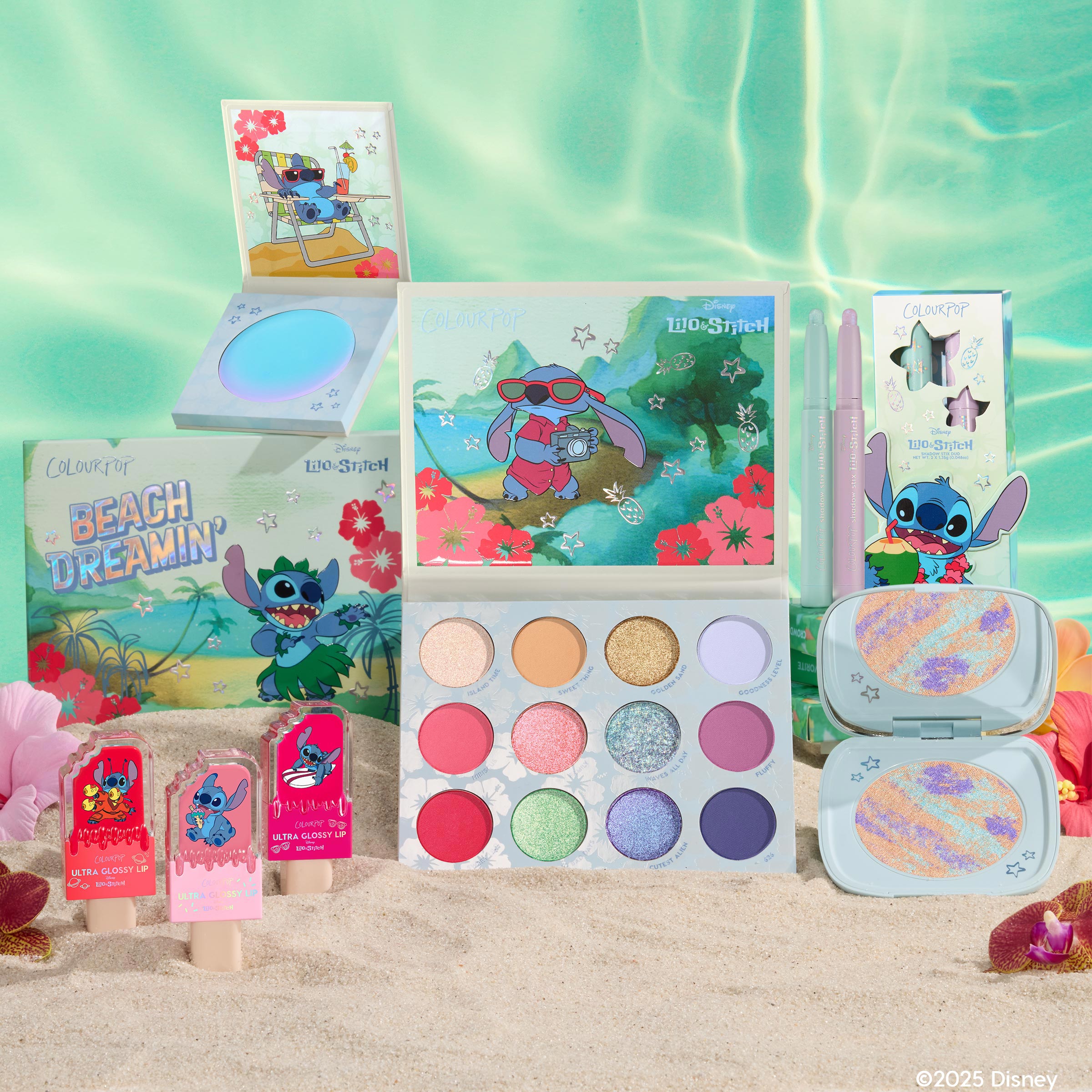 Disney Lilo & Stitch Makeup Collection by ColourPop | Eyeshadow Palette & Lip Gloss Set