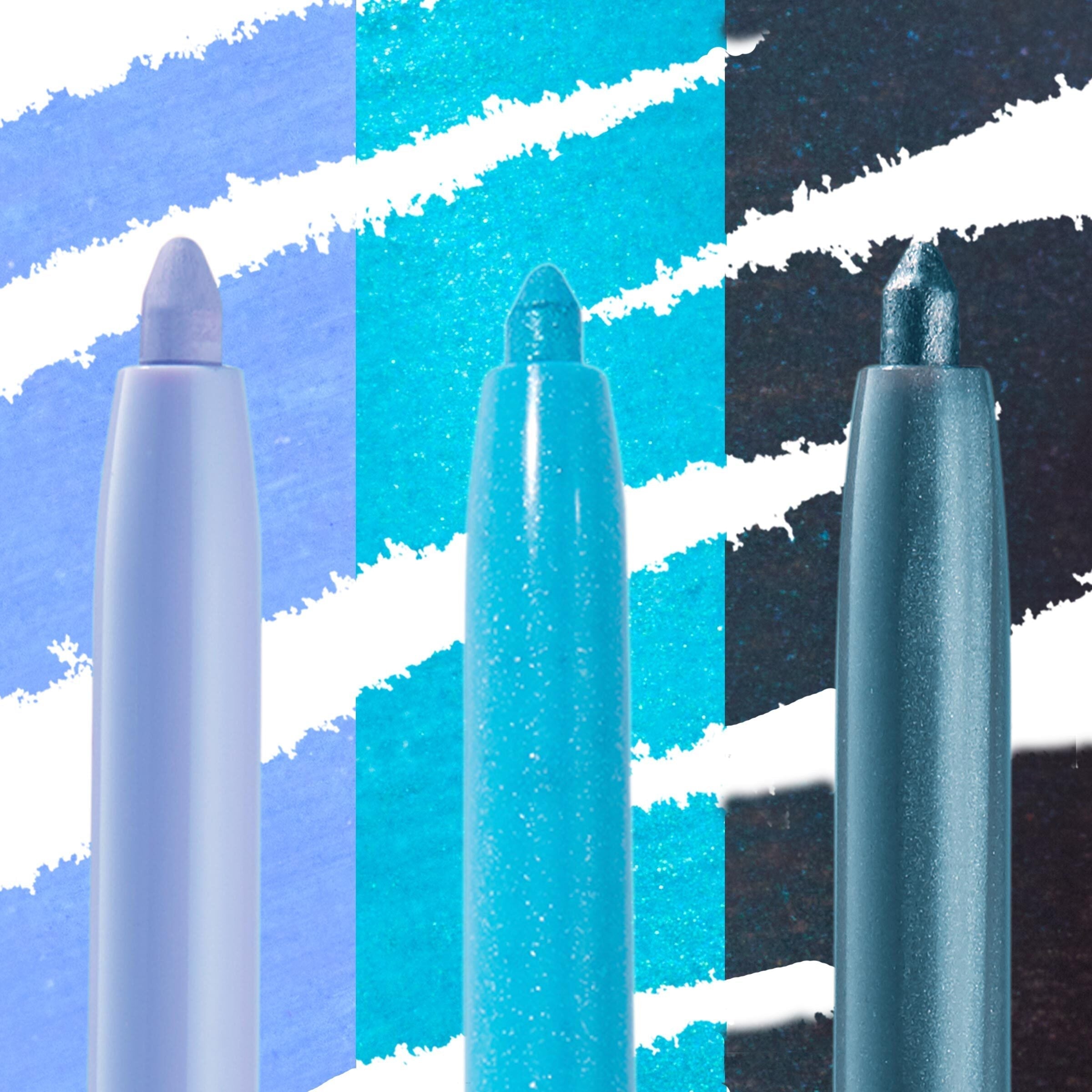 Waterproof Blue Gel Eyeliner Set - 18HR Wear & Vibrant Shades | BFF Crème