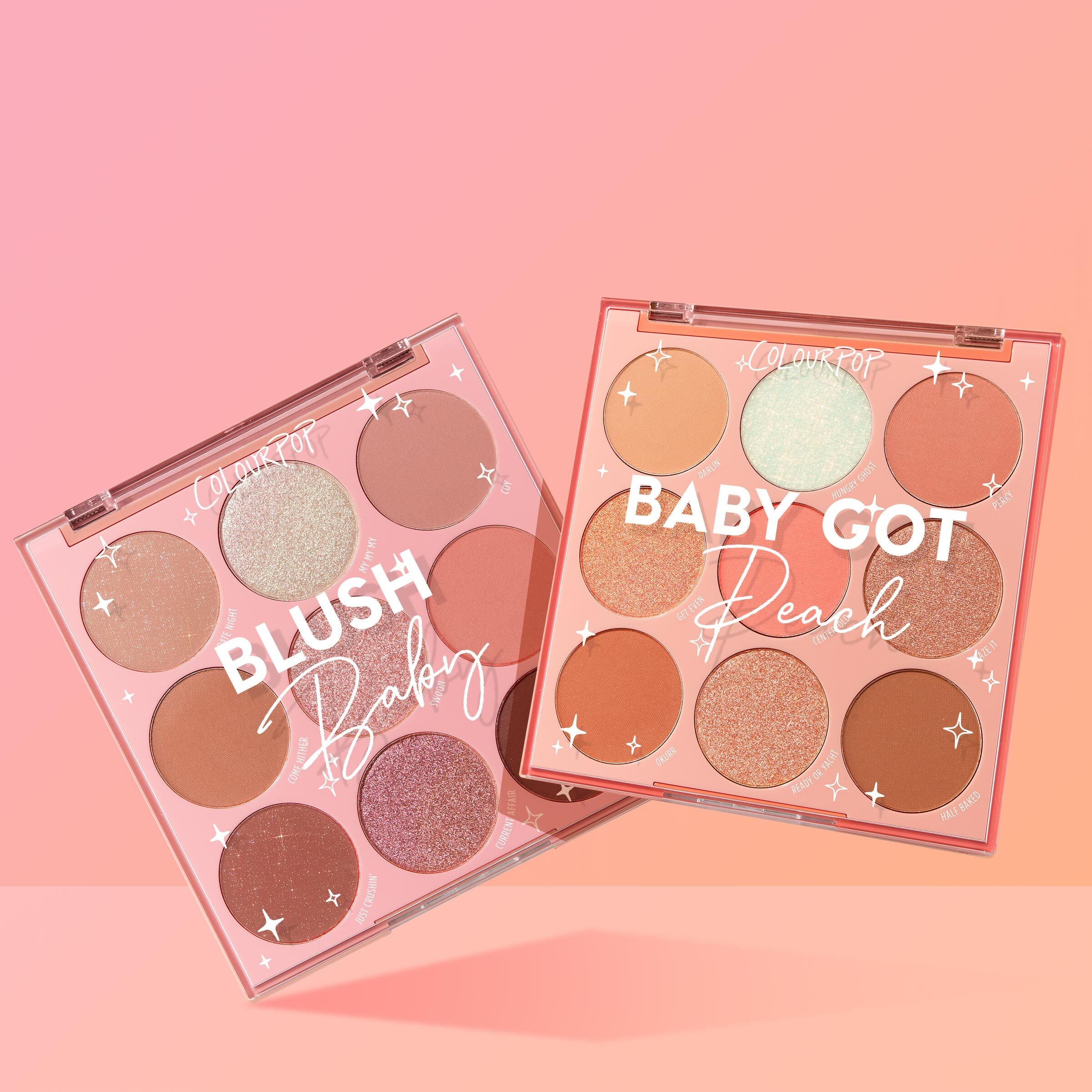 Blush & Peach Eyeshadow Palette Set | Matte & Metallic Finishes