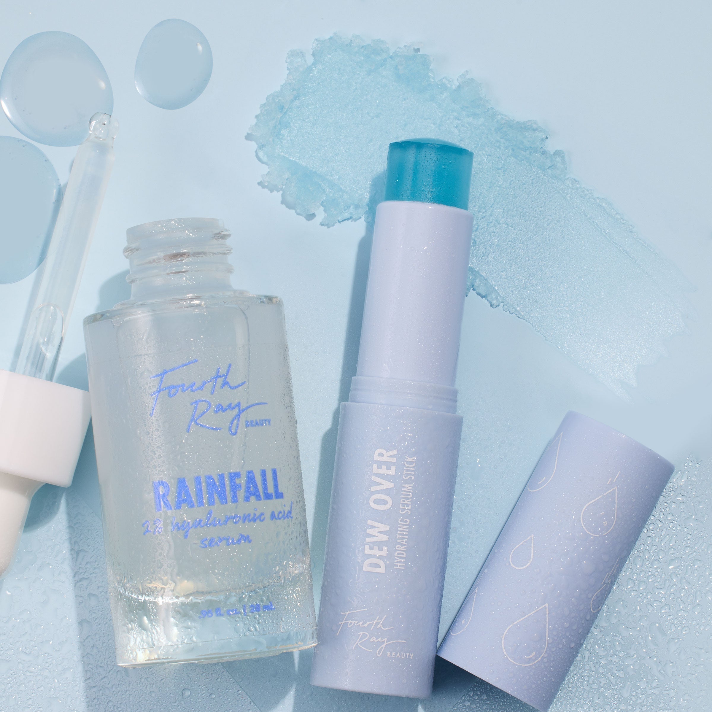Hydrating Serum Duo with Hyaluronic Acid | Dew Over & Rainfall