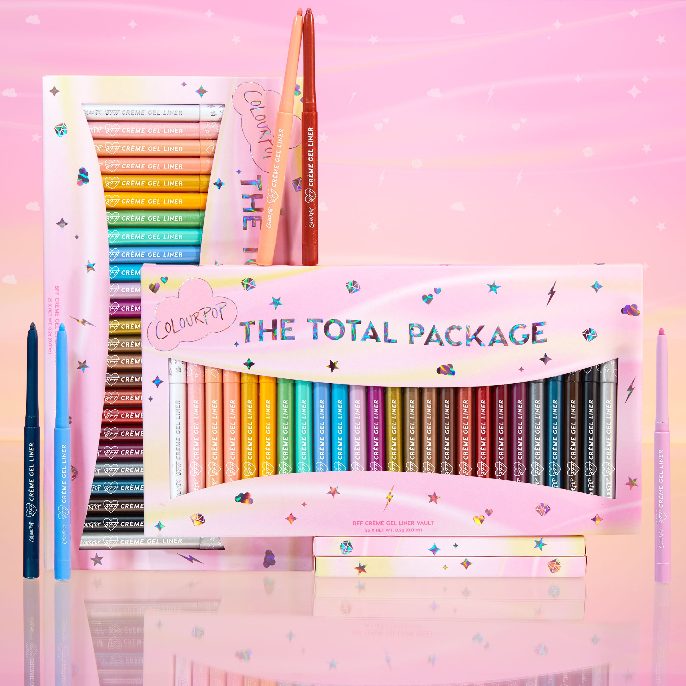 Waterproof Gel Eyeliner Set - 25 Vibrant Shades | BFF Crème