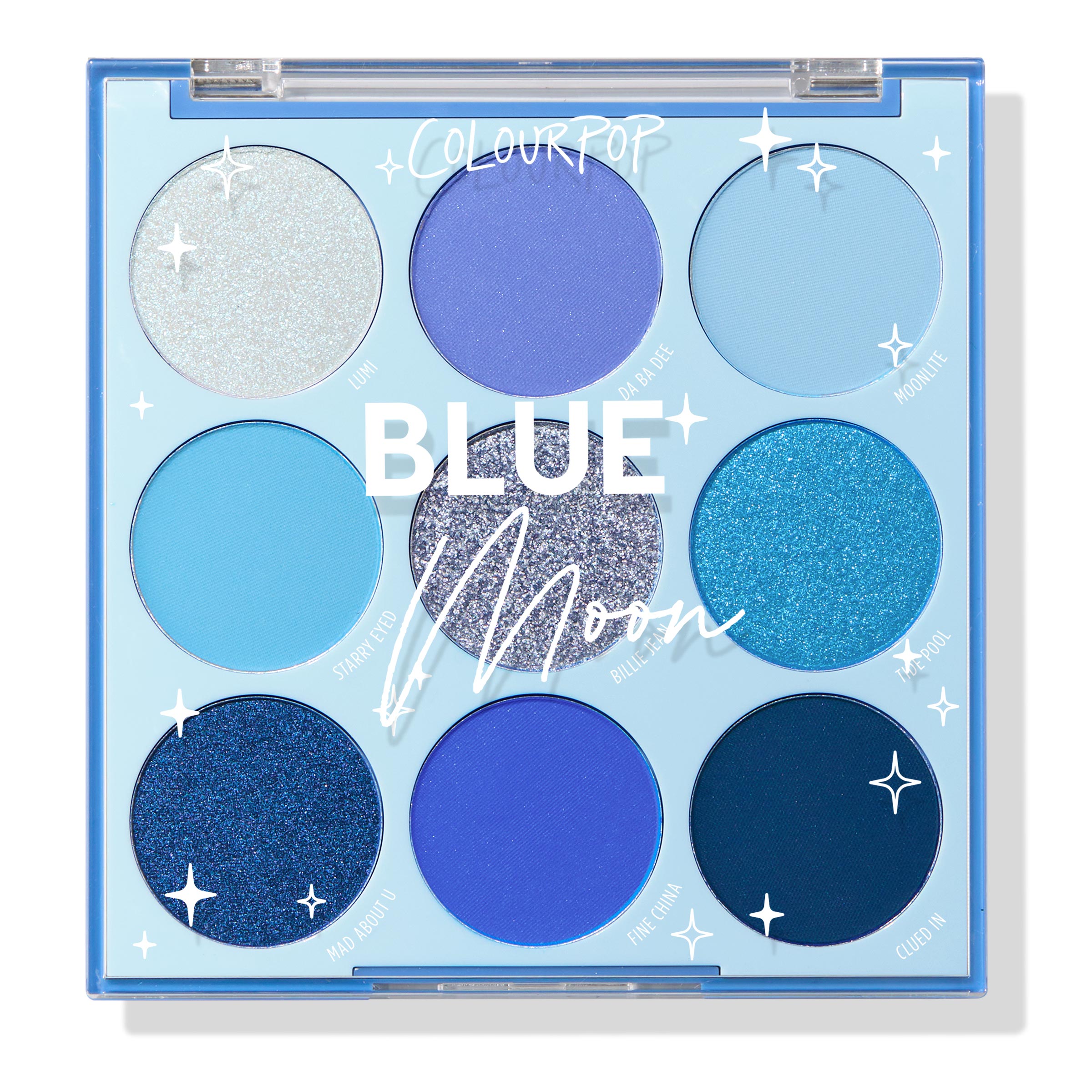 Blue Monochromatic Eyeshadow Palette - Matte, Metallic & Duo Chrome