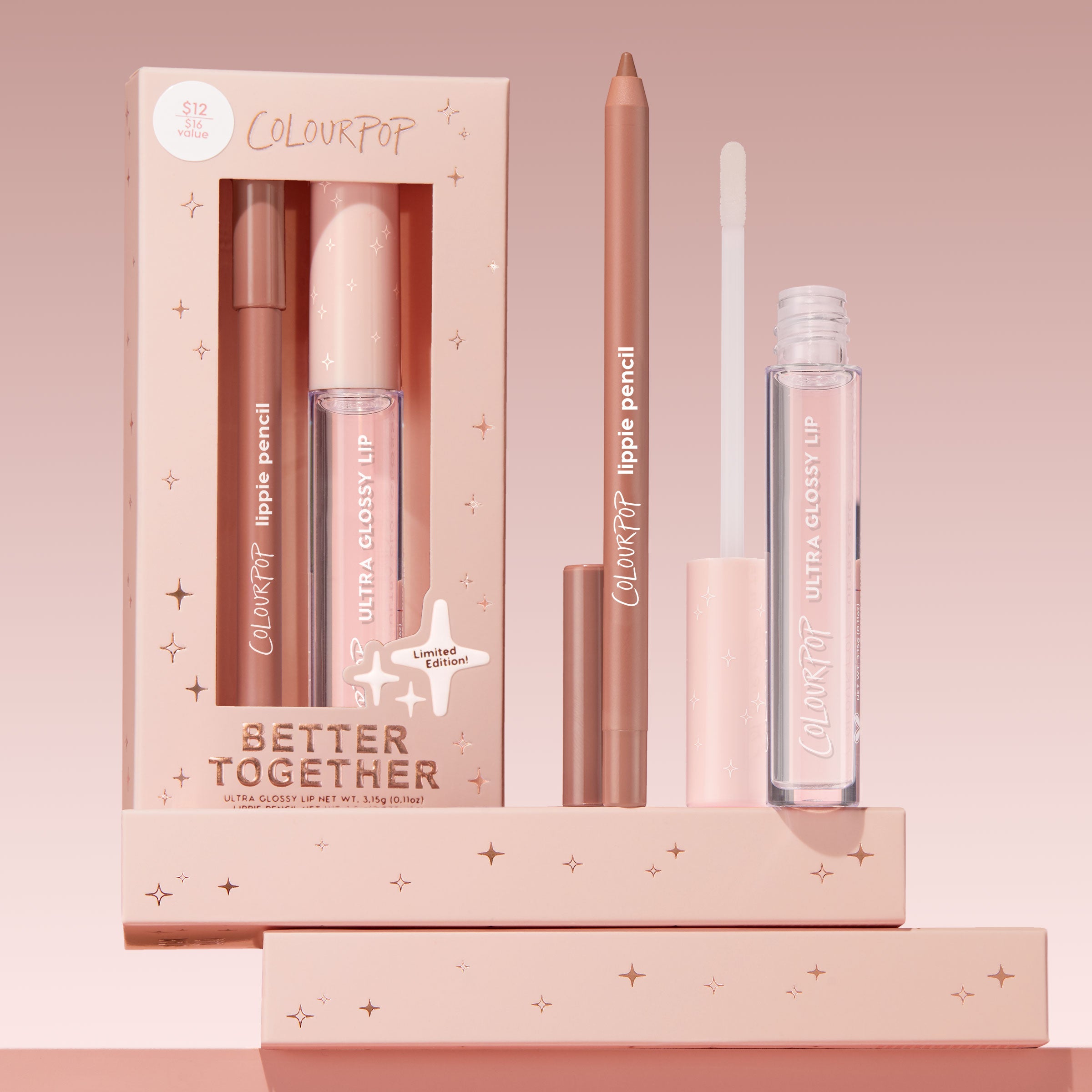 Nude Lip Combo with Lippie Pencil & Glossy Lip | BFF & 20 Carats