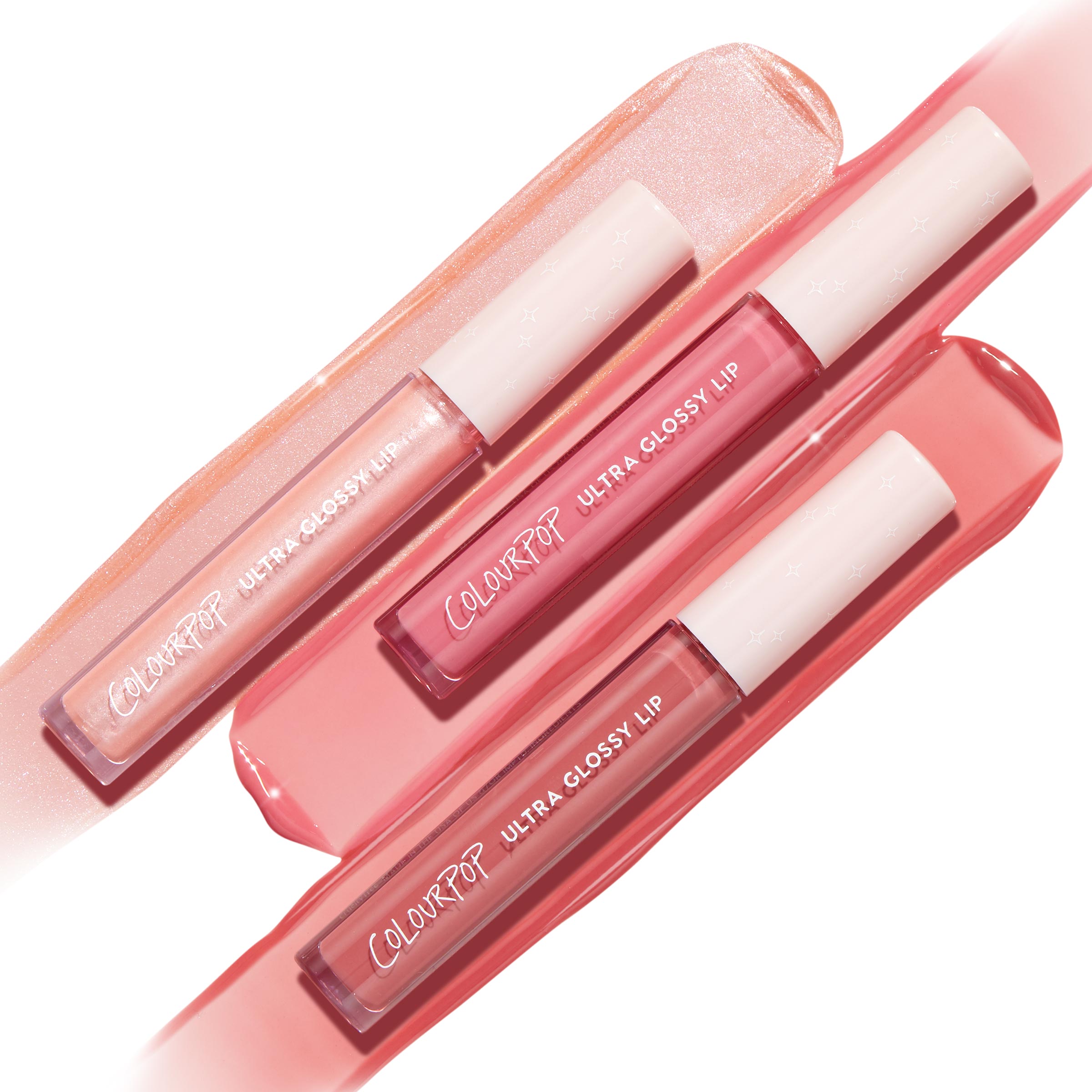Ultra Glossy Lip Gloss Set with Hyaluronic Acid | Tickled Pink