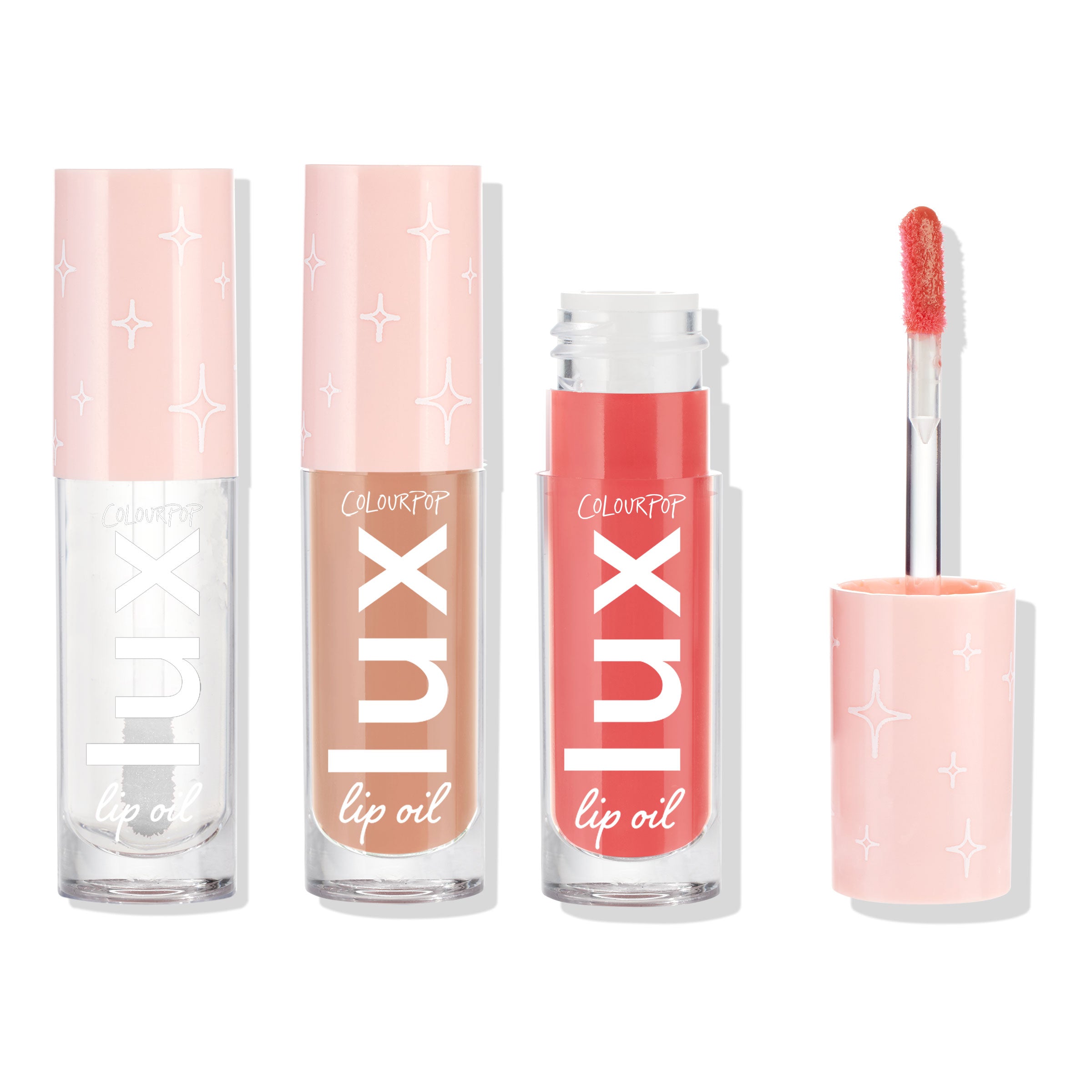 Lux Lip Oil Trio Set - Nourishing Sheer Color with Chamomile & Calendula | Best Sellers