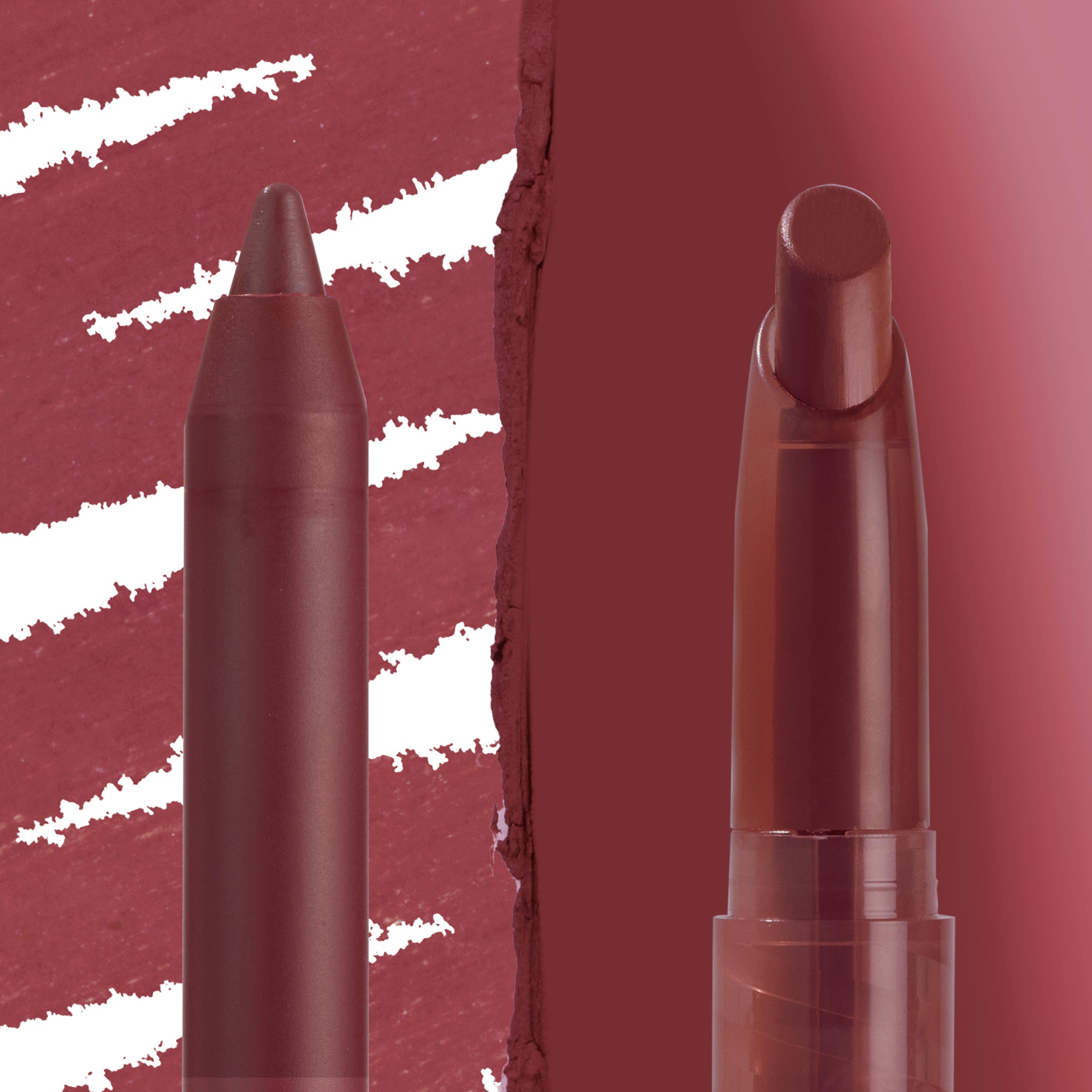 Matte Lipstick & Liner Set in Cherry Burgundy | Long-Lasting & Hydrating