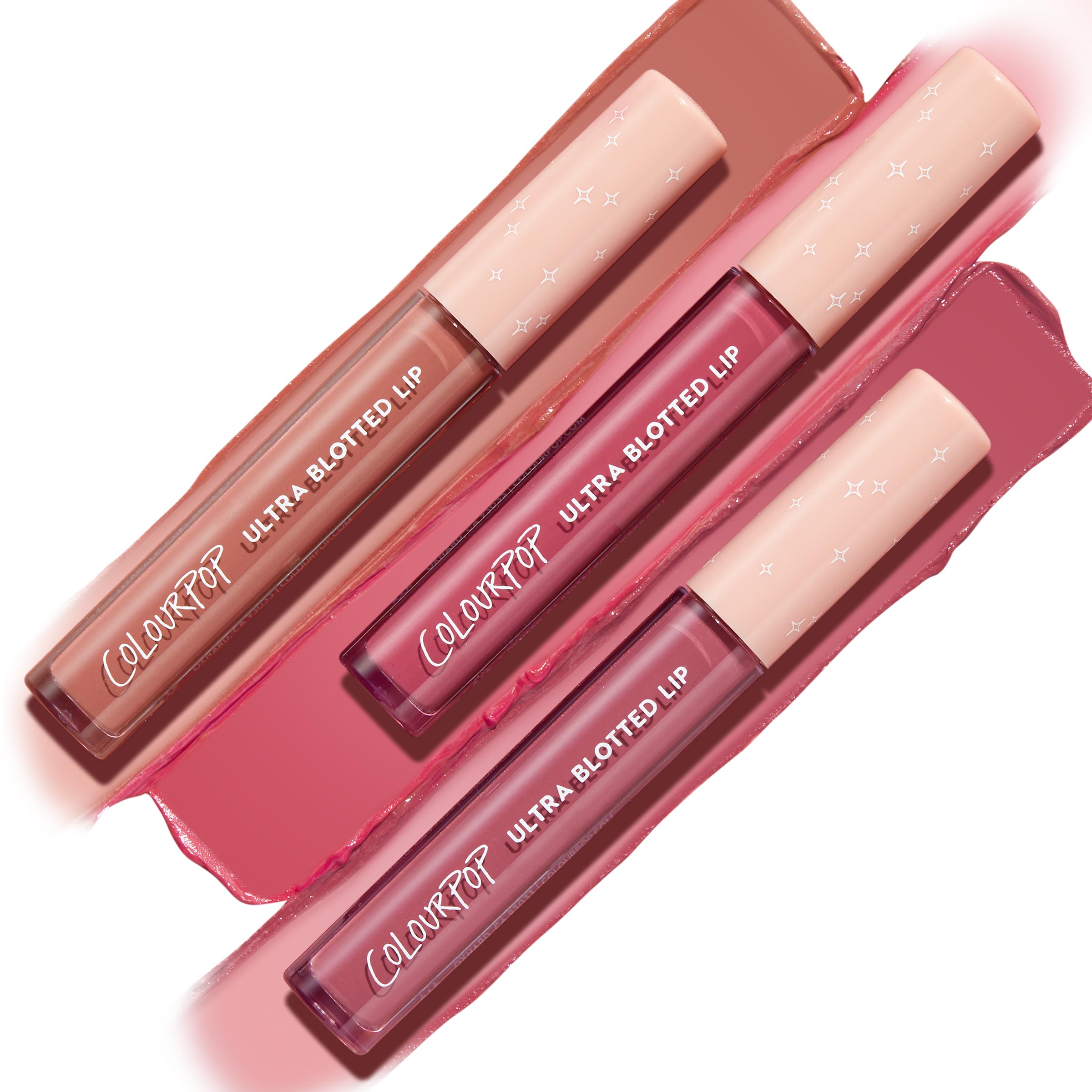 Pink Ultra Blotted Lip Set - 3 Matte Lipstick Shades | Plz