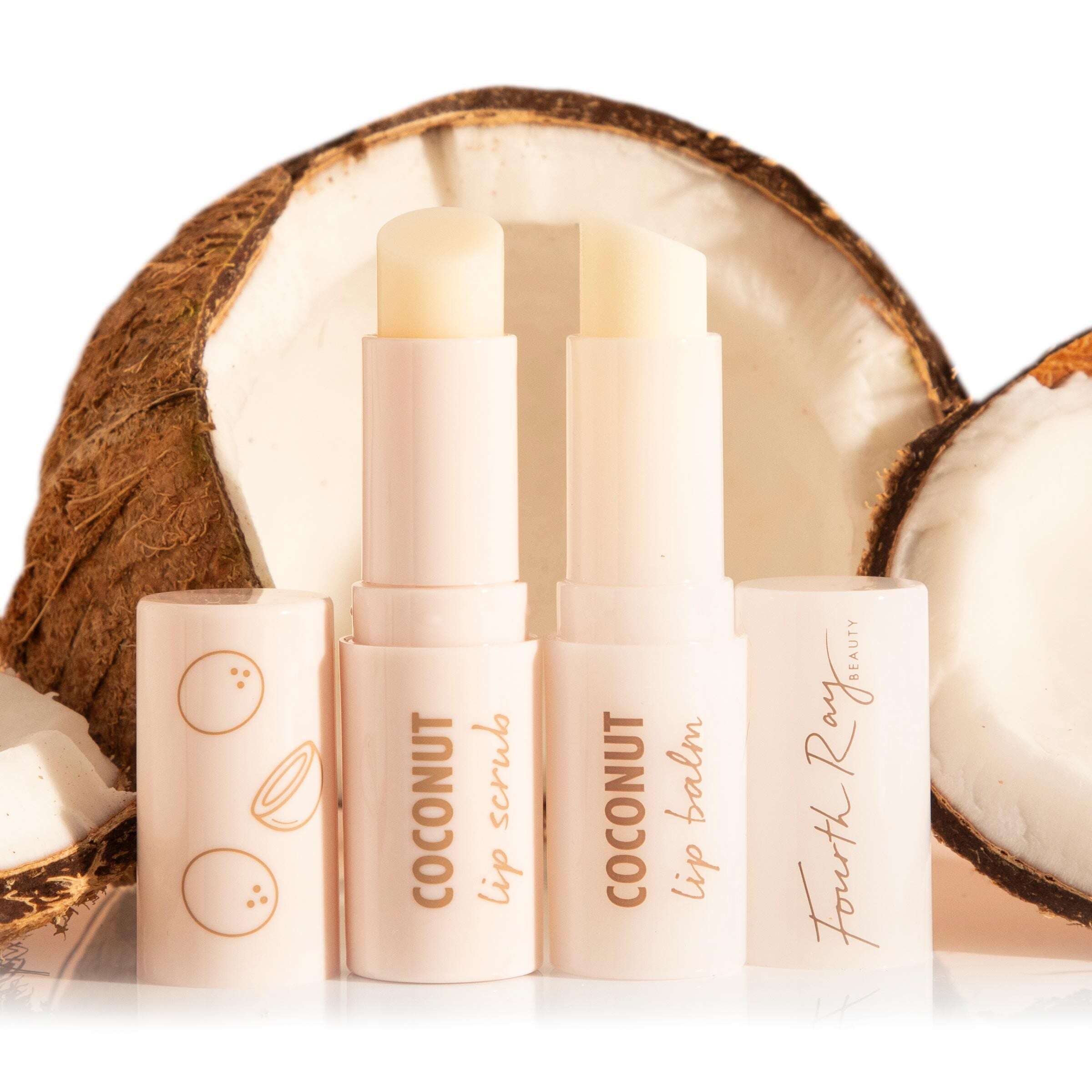 Vegan Coconut Lip Scrub & Balm Duo for Soft, Hydrated Lips | Coco Kisses