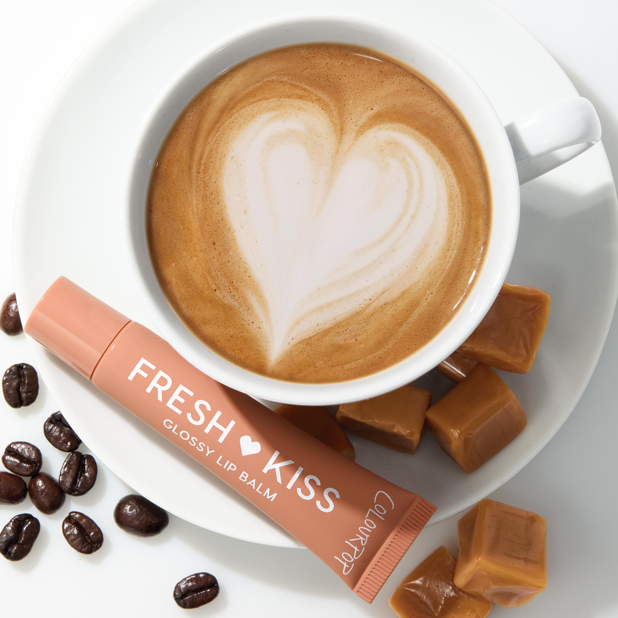 Caramel Latte Hydrating Glossy Lip Balm with Peptides & Hyaluronic Acid | Fresh Kiss
